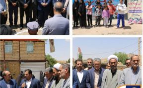 مراسم کلنگ‌زنی مدرسه شهدای بانک سپه در پرسبانج قزوین